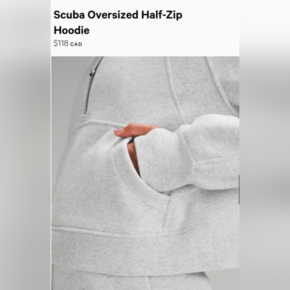 *SOLD* LULULEMON Scuba Half Zip Hoodie XS/S - Picture 4 of 7